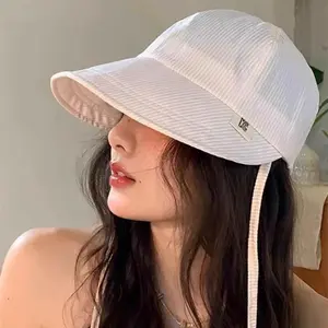 New Korean style sweet dopamine solid color baseball cap for women, perfect for outdoor travel, flattering and slimming, sun protection cap
