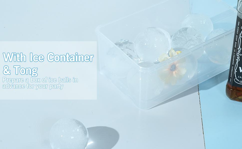 WIBIMEN 2Pack 1.9IN Large Round Ice Cube Molds, Easy Release Whiskey Ice Trays for Freezer, Perfect for Whiskey, Bourbon & Cocktails