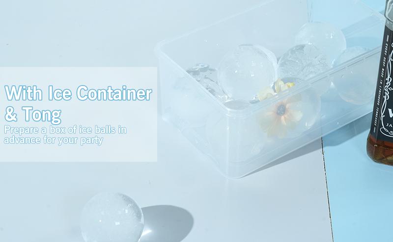 WIBIMEN 2Pack 1.9IN Large Round Ice Cube Molds, Easy Release Whiskey Ice Trays for Freezer, Perfect for Whiskey, Bourbon & Cocktails