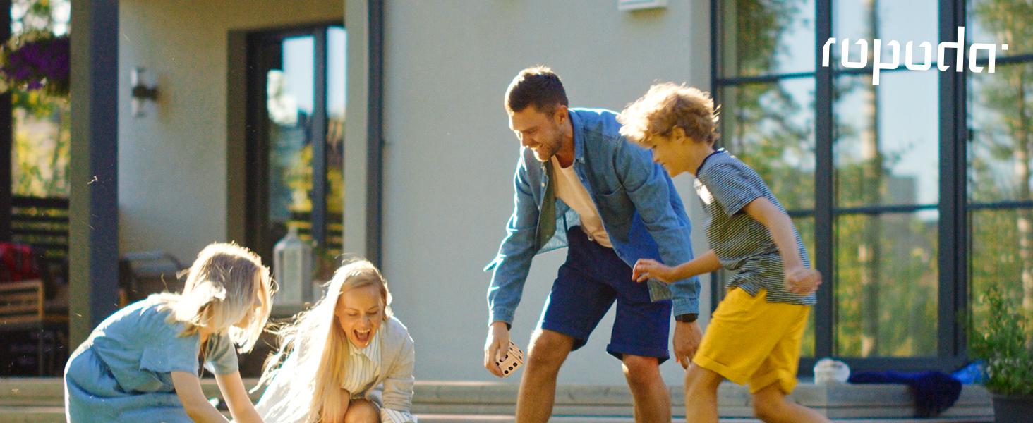 (Summer Turn-Up)Ropoda Giant Wooden Yard Dice Set - 3.5" Dice, Double Sided Scoreboard, Water Resistant, Collapsible Bucket, Dry Erase Marker - Perfect for Outdoor Games, BBQs, Beach, and Grad Parties, Summer Turn Up & Father's Day Deal