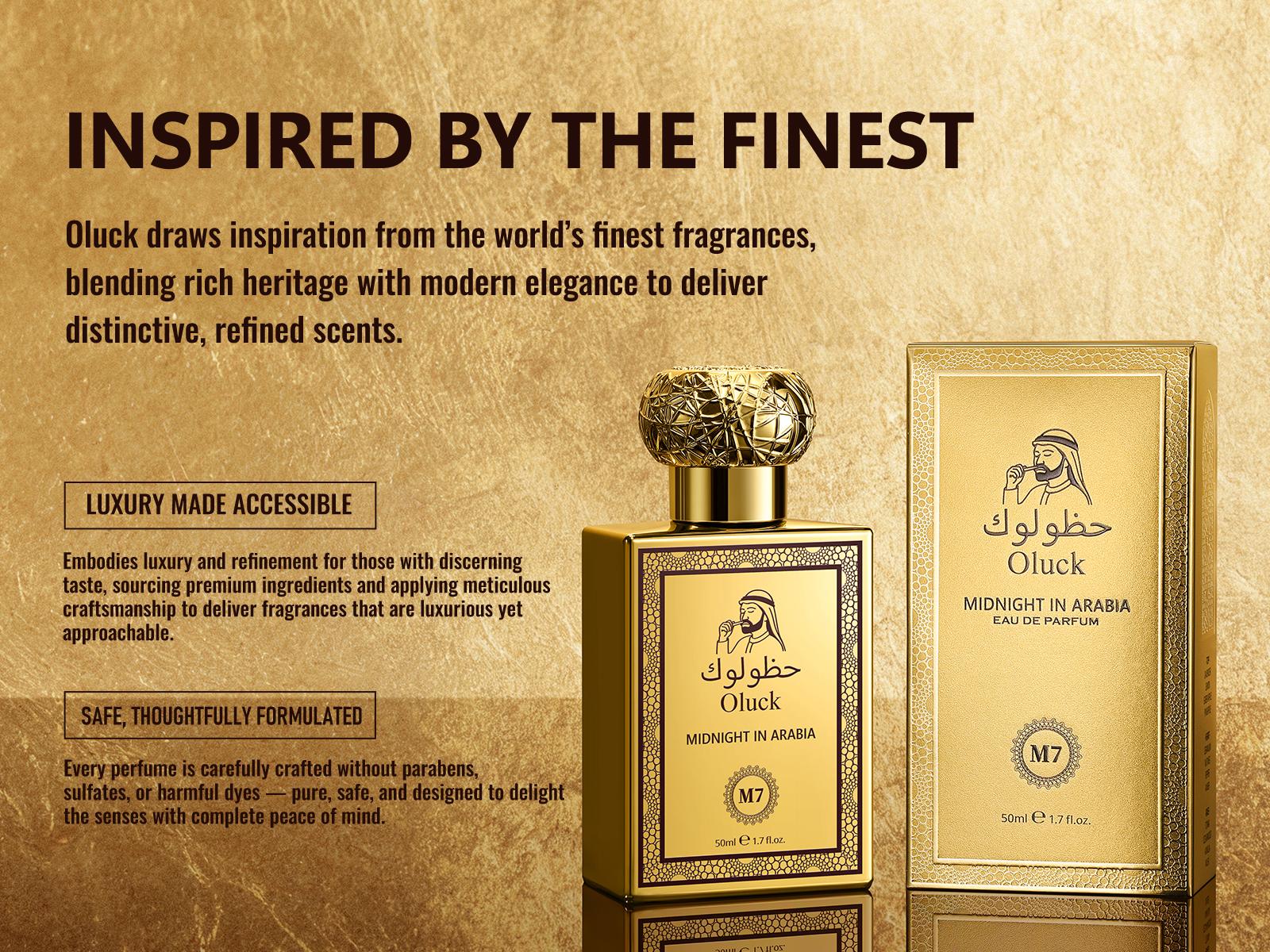 Oluck Perfume M7 (Gulf Night) Cologne for Women & Men, Lemon Pineapple Nutmeg Cedarwood Vanilla Notes, Middle Eastern Fragrance detail 5