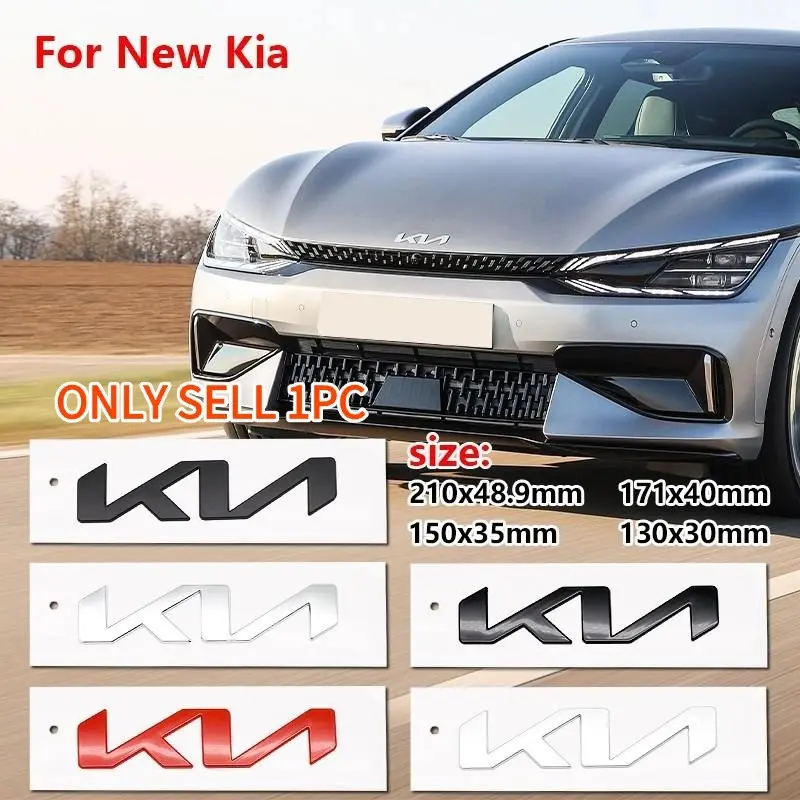 1-Piece Front/Rear Emblem Badge Replacement for Kia K3/K5/Sorento/XCeed, Scratch-Resistant Hood/Trunk Badge