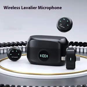 Wireless Dual Microphone Clip with Noise Reduction