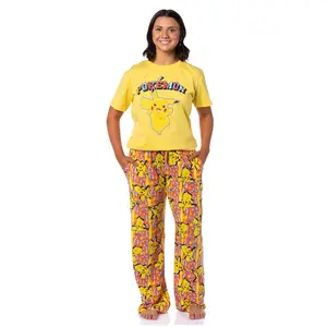 Pokemon Women's Multiple Styles Sleep Pajama Short Sleeve Set