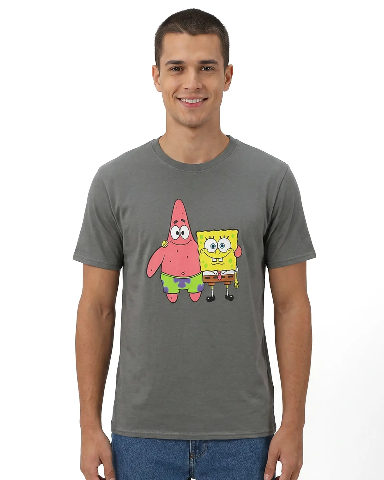 SpongeBob SquarePants T-Shirt Men's Best Buds Short Sleeve Tee