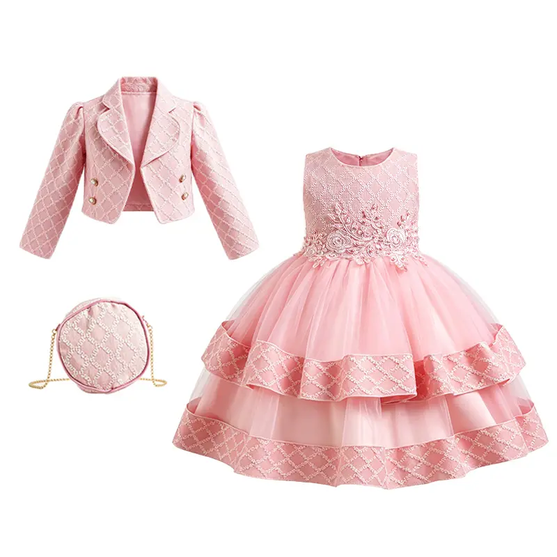 Girl Princess Dress Elegant Tiered Gown All Season Style Perfect for Birthday Party Wedding Holiday Celebration Halloween and Christmas Outfits，mothersdaygift
