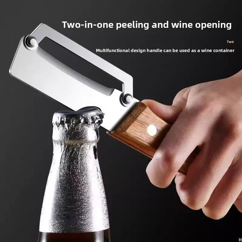 2PCS Kitchen Multi-Function Stainless Steel Thickened Fruit Peeler Knife for Sugar Cane and Pineapple Skin Removal Special Tool L103