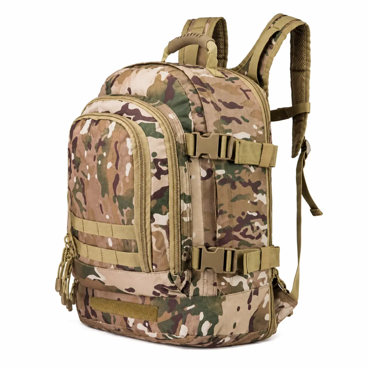 High-Capacity Tactical Expandable Multi-Compartment Backpack - 3-Day 39-64L Water-Resistant Synthetic ACU Camo Bag for Adults, Unisex Hunting, Traveling, Fits 17” Laptop, Large Sports Outdoor Gym Bug Out Bag