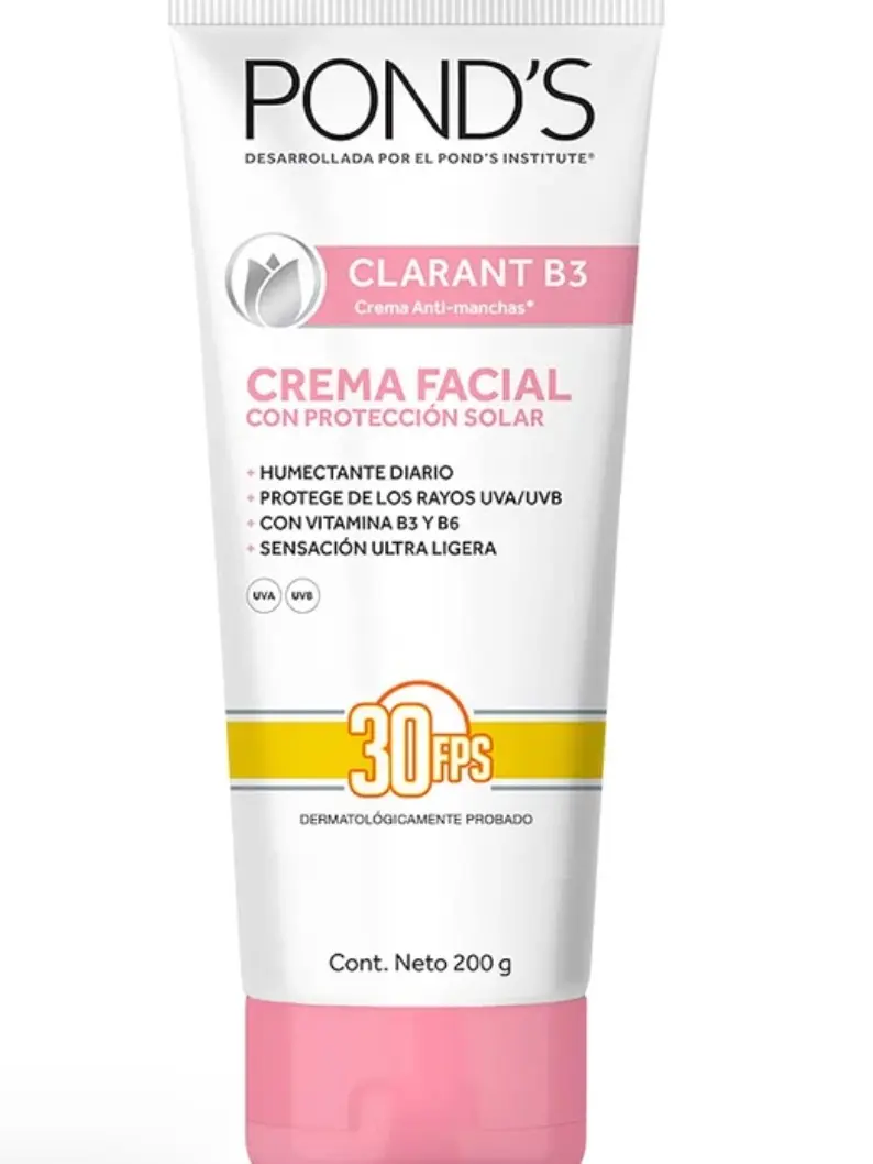 Ponds Crema Facial Clarant B3 con Factor de Proteccin Solar 30, 200 g de Mexico (PINK PONDS spf 30)