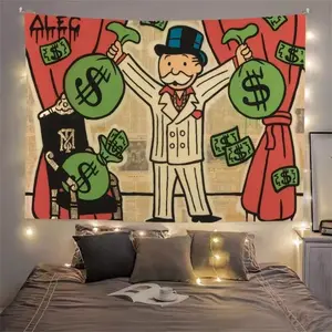 Rich Man Game Monopoly Dollar Hanging Bohemian Tapestry Wall Hanging Bohemian Wall Tapestries Mandala Wall Hanging Home Decorroom decor Decoration Items Boho Shabby Chictapestry gifts for boyfriend