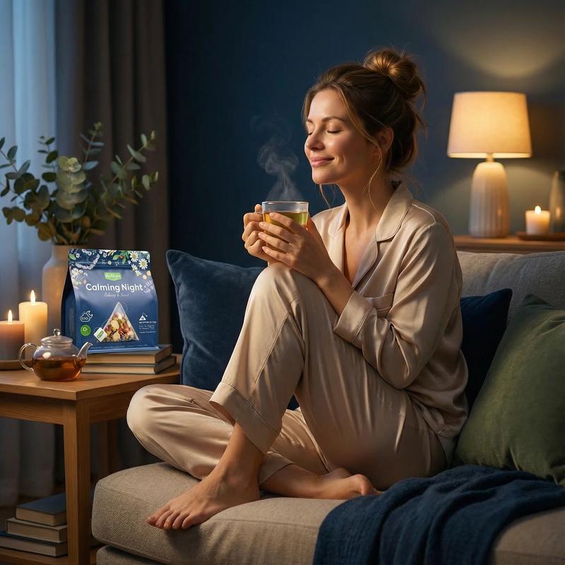 Herbal Tea Sleep Support & Stress Relief| Ashwagandha, Valerian Root, Chamomile, Lavender & Licoricel- 2.6oz (75g) - No Flavors - Caffeine Free
