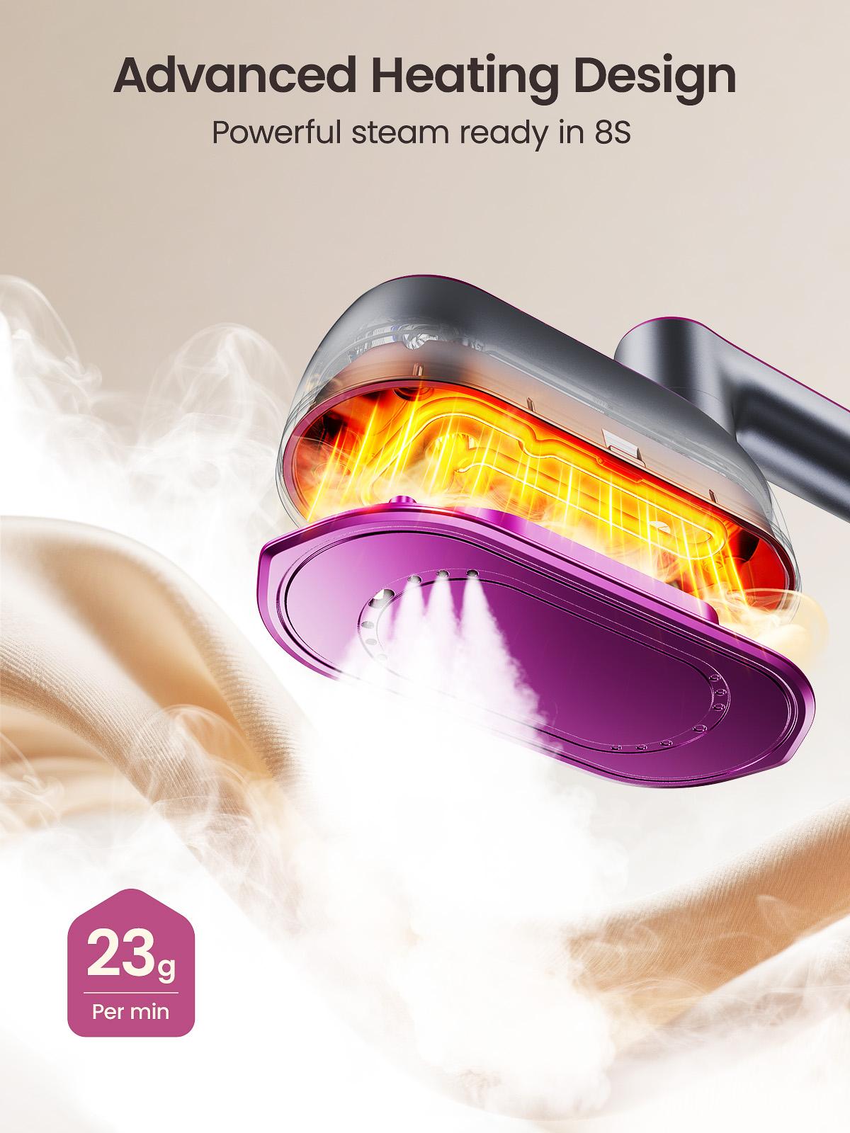 Jack&Rose 2-in-1 Steam Iron & Clothes Steamer - Handheld Portable Garment Wrinkle Remover, Fast Heat-Up, Large Soleplate, 150ml Water Tank - Lightweight for Home, Travel,