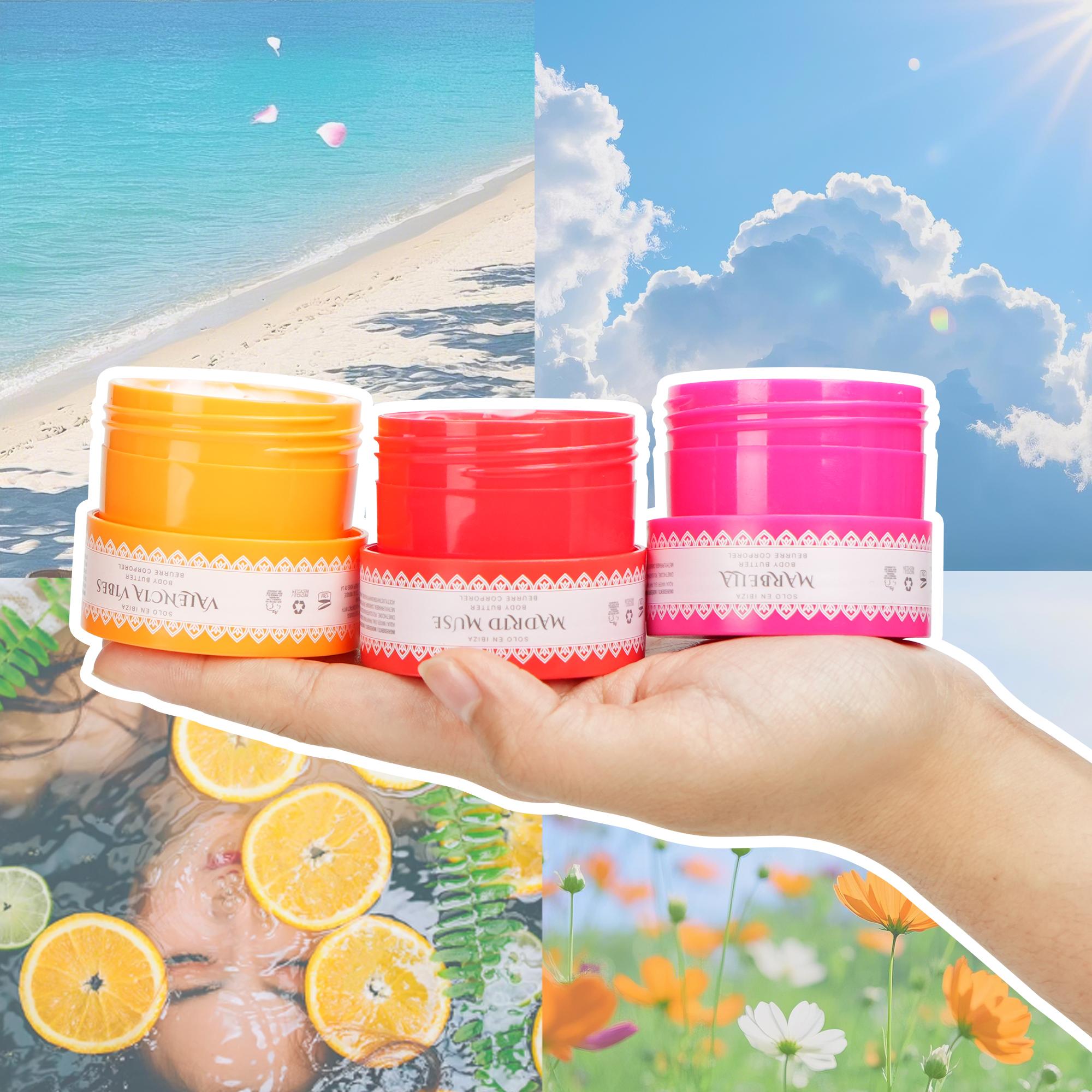 SOLO EN IBIZA 3 PCS Body Butter Set 50g/1.76.oz MADRID MUSE, VALENCIA VIBES, MARBELLA Scents
