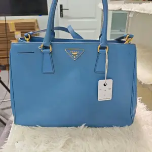 Pre-owned france Tote Bags Prada Blue and gold seashell bag（SZ 59876 ）