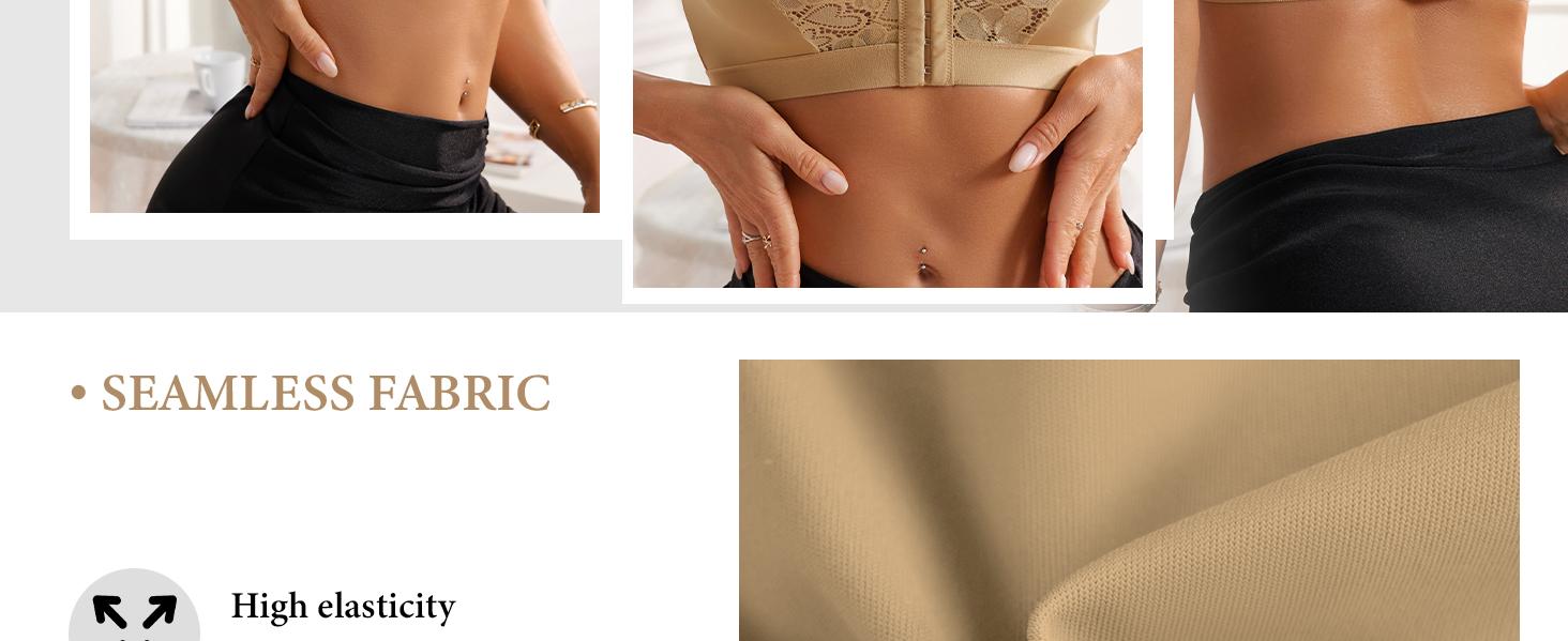 3/6 Pack Women’s Front Closure Lace Bras,Comfortable Seamless Soft no padding Womenswear Bridal bras women minimizer bra bra bras for women