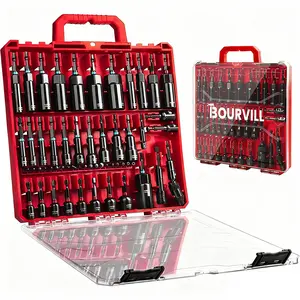 Magnetic Impact Nut Driver Set, 55pc Metric & SAE with Socket Adapters, Bit Holder, Wing Nut Driver, Universal Sockets, Quick Release Extension, Power Bits toolbox screwdriver set, Christmas gift