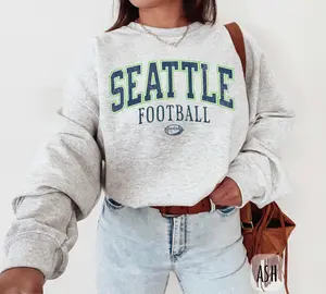Vintage Seattle Football Sweatshirt, Seattle Football T-Shirt, Custom Football Jersey, Gift for Seattle Fan, Football Sunday Shirt