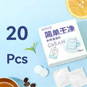 20 Pcs Water Bottle Cleaning Tablets,Water Bottle Cleaner Great for Stainless Steel, Thermos, Tumbler, Insulated and Reusable Water Bottles,Removes Stubborn Stains and Odors