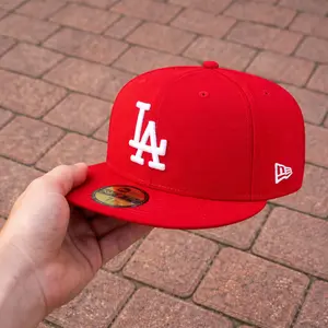 New Era 59FIFTY Structured MLB Caps – NY Yankees LA Dodgers Flat Brim Hats