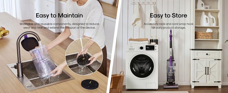 Eureka FlexReach NEU651PL Upright Vacuum Cleaner with Lift-Up Pod & Anti-Tangle Brushroll for Carpet & Hard Floors, Purple, 960W Motor, Deep Cleaning, Jumpstart Sale, Powerful Suction, Flexible Design