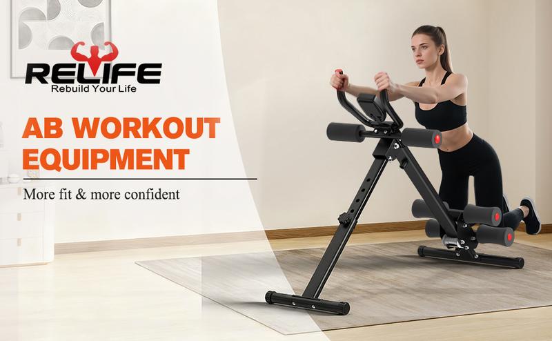 Relife Sports Adjustable Ab Trainer Machine with LCD Monitor, Knee Protection, Foldable Ab Exercise Machine for Arm and Buttocks-Core & Ab Trainer at Home Gym-dealsforyoudays Abdominal Training Equipment Relife Sports Adjustable Ab Trainer Machine with LCD Monitor, Knee Protection, Foldable Ab Exercise Machine for Arm and Buttocks-Core & Ab Trainer at Home Gym-dealsforyoudays Abdominal Training Equipment