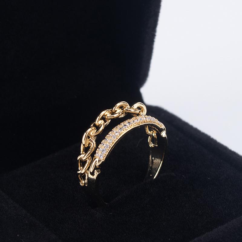 Double Layer Chain Moissanite Titanium Steel Ring, Unique Artistic Design, Statement Jewelry for Women, Express Your Personality, Fashionable Stackable Ring with Sparkling Stones Demi Ring Casual ring stack claddagh voldemort frank ocean marquise cut ba Double Layer Chain Moissanite Titanium Steel Ring, Unique Artistic Design, Statement Jewelry for Women, Express Your Personality, Fashionable Stackable Ring with Sparkling Stones Demi Ring Casual ring stack claddagh voldemort frank ocean marquise cut ba