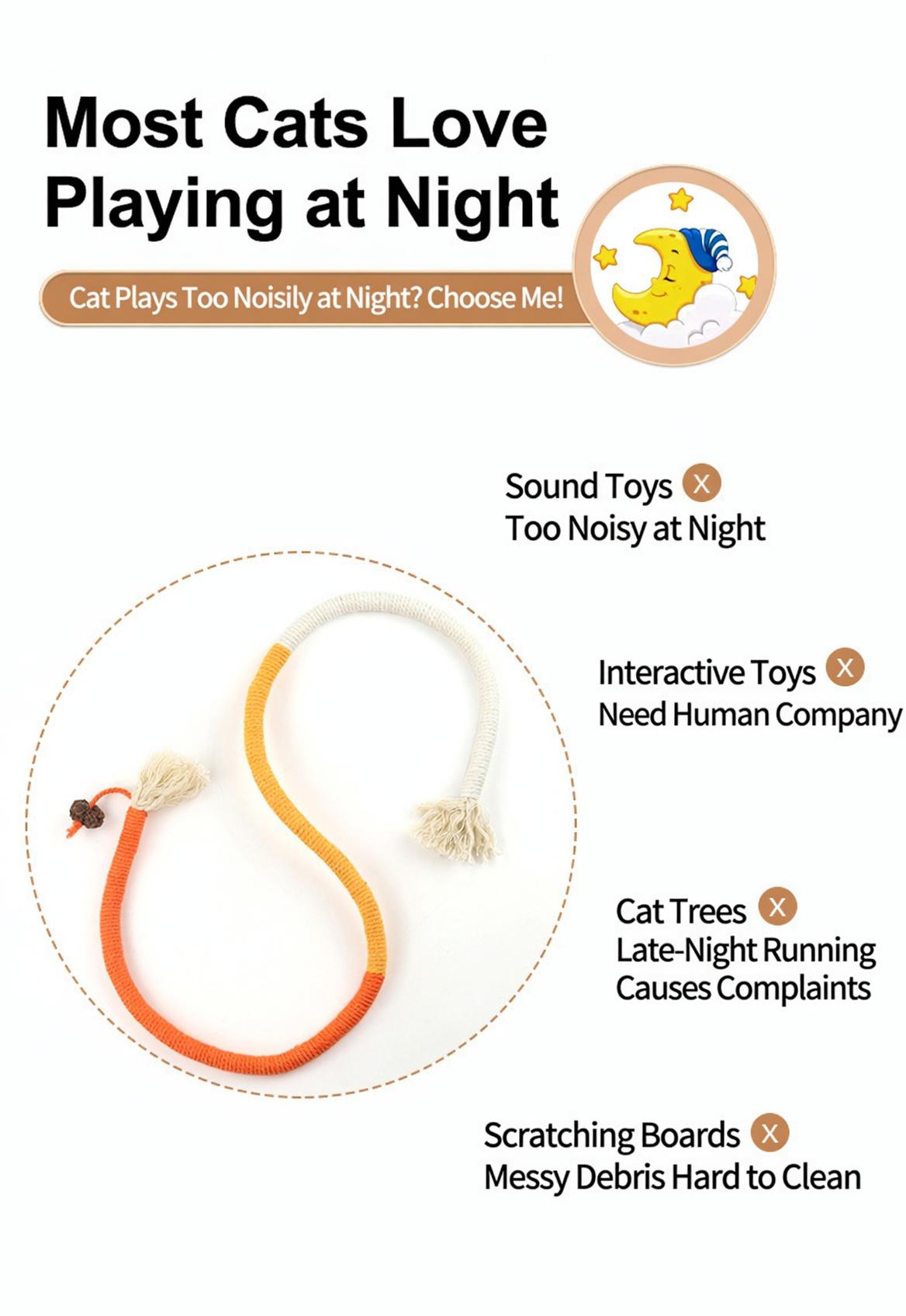 Cat Toys Chew Ropes 3Pcs, Safe Teeth Cleaning Toy for Indoor Kittens, Calming Interactive Kitty Toys  Kitten Teeth Cleaning Chew Toys for Dental Care#backtoschool# toys for my kitty#cat toys interactive