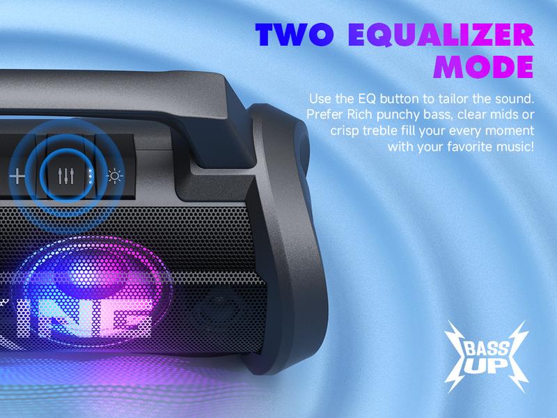 W-KING  120W Peak 70W RMS  table Bluetooth Speaker with Wireless Microphone, Waterproof Speakers with Subwoofer Outdoor Speakers Bluetooth Boombox/42H/Bass Up/DSP/AUX/Stereo Pairing Waterspeaker Karaoke Set speaker subwoofer bluetooth speakers