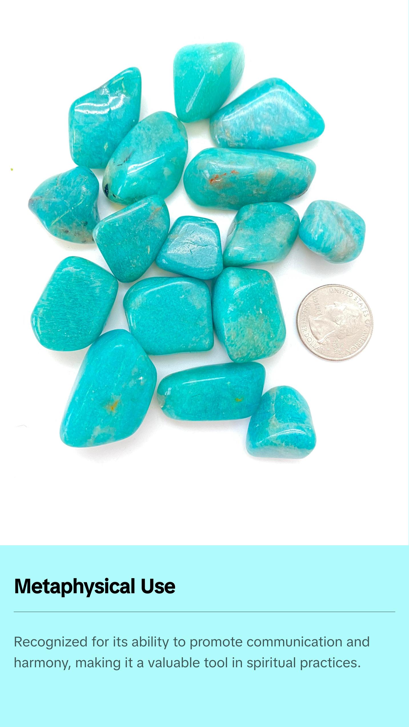 Amazonite Tumbled Stone - Polished Natural Amazonite Crystal