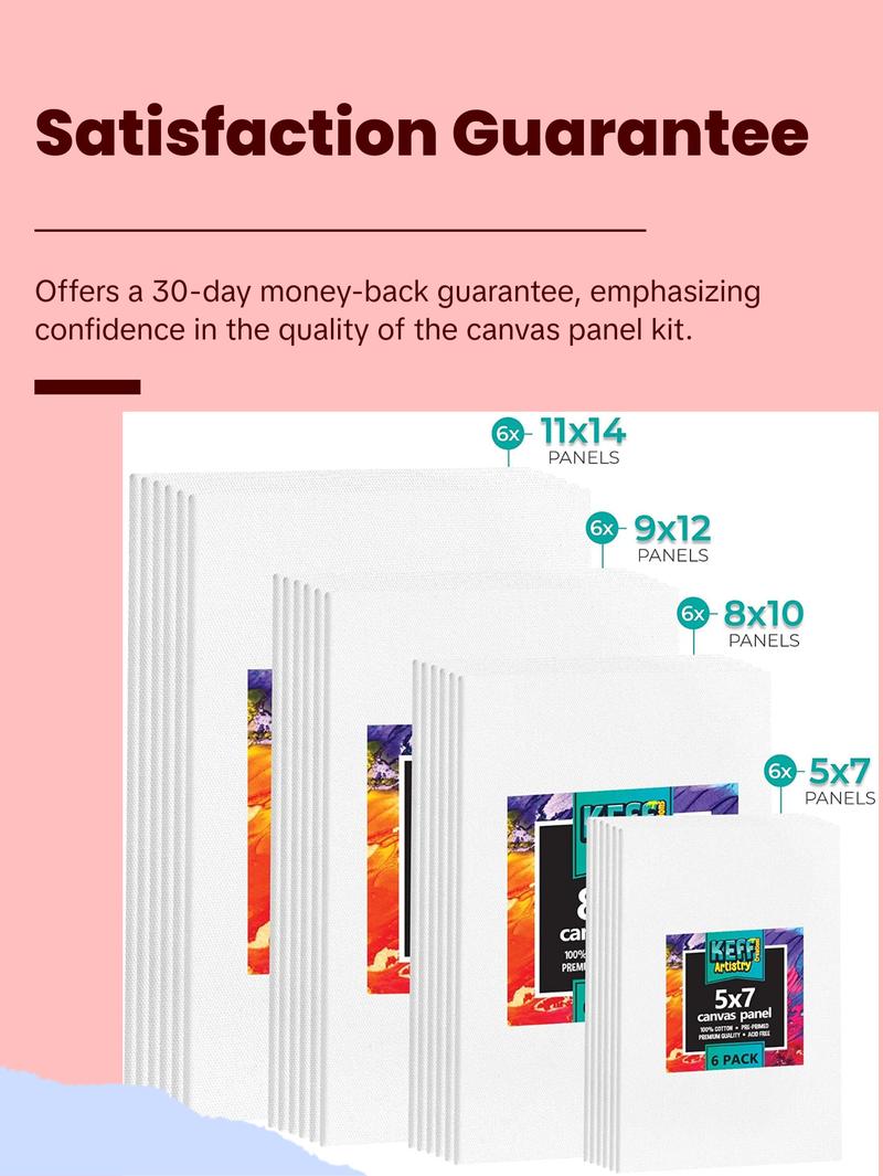 24 Multi Pro Pack Canvases For Painting
