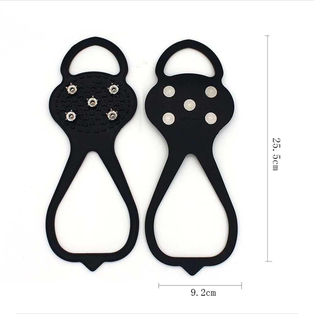Ice claw non slip spikes 5/8/10 teeth, Anti-Slip Traction Climbing Spike - Durable Rubber Ice Grips for Hiking, Rock Climbing, Fishing & Snow Sports, Suitable for Men & Women（1 pair）