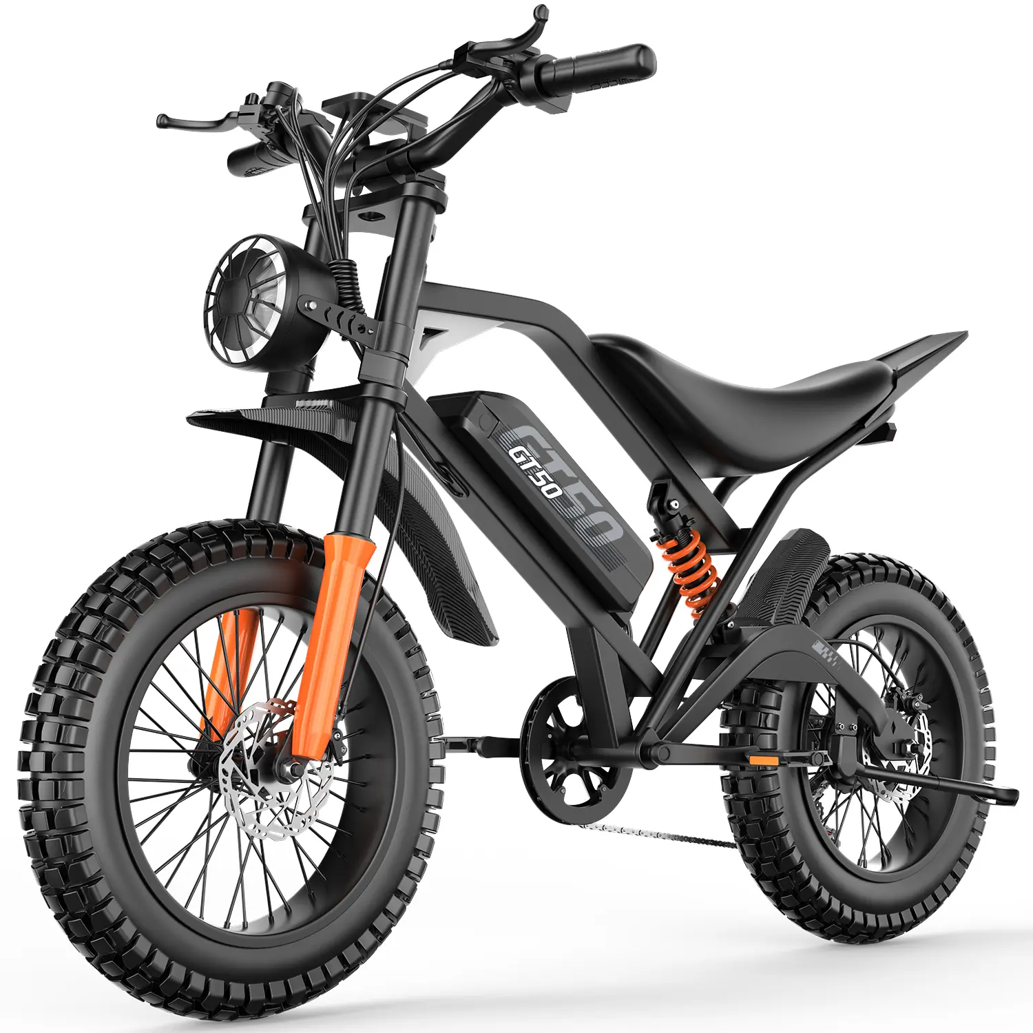 Soonaway GT50 Electric Dirt Bike for Teens & Adults, 2500W Peak 48V/25AH Battery E-Bike, 37MPH Top Speed, 35-60Mi Range, Hydraulic Brakes, Full Suspensions, 7-Speed Off-Road Mountain Electric Motorcycle