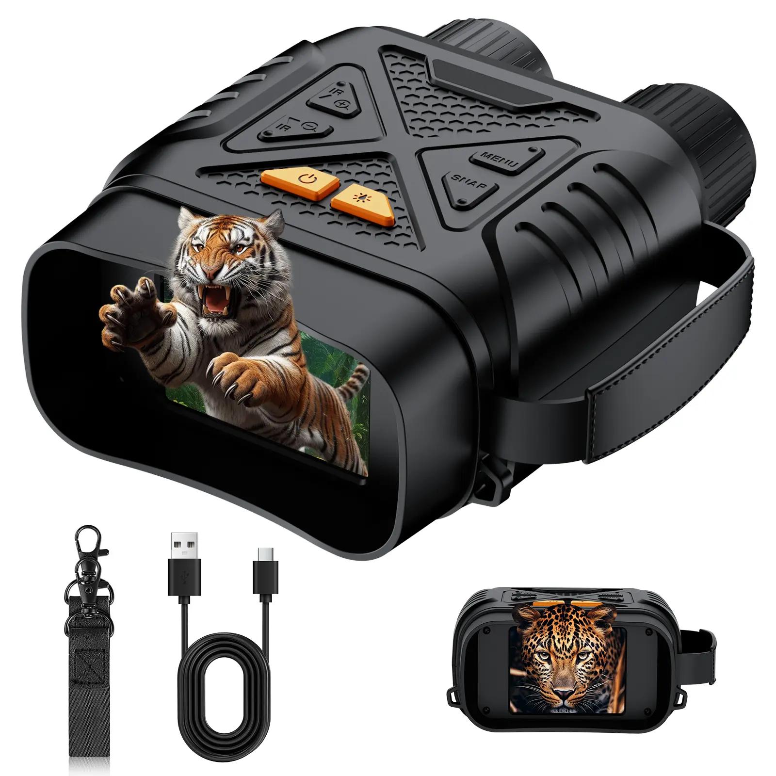 High Powered Night Vision Binoculars for Adults - 10X Digital Zoom, 7X Infrared, Photo & Video Capture, 2.8-Inch HD IPS Display, 5-Level Adjustable Brightness, Ideal for Outdoor Camping & Security, Nature Exploration Toy, High Powered Binoculars, Wildlife