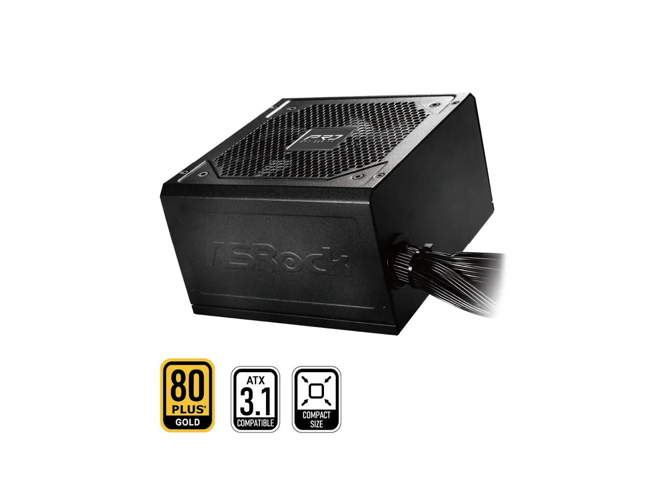 ASRock PRO Series PRO-650G 650 W ATX 3.1 Compatible 80 PLUS GOLD Certified Power Supply