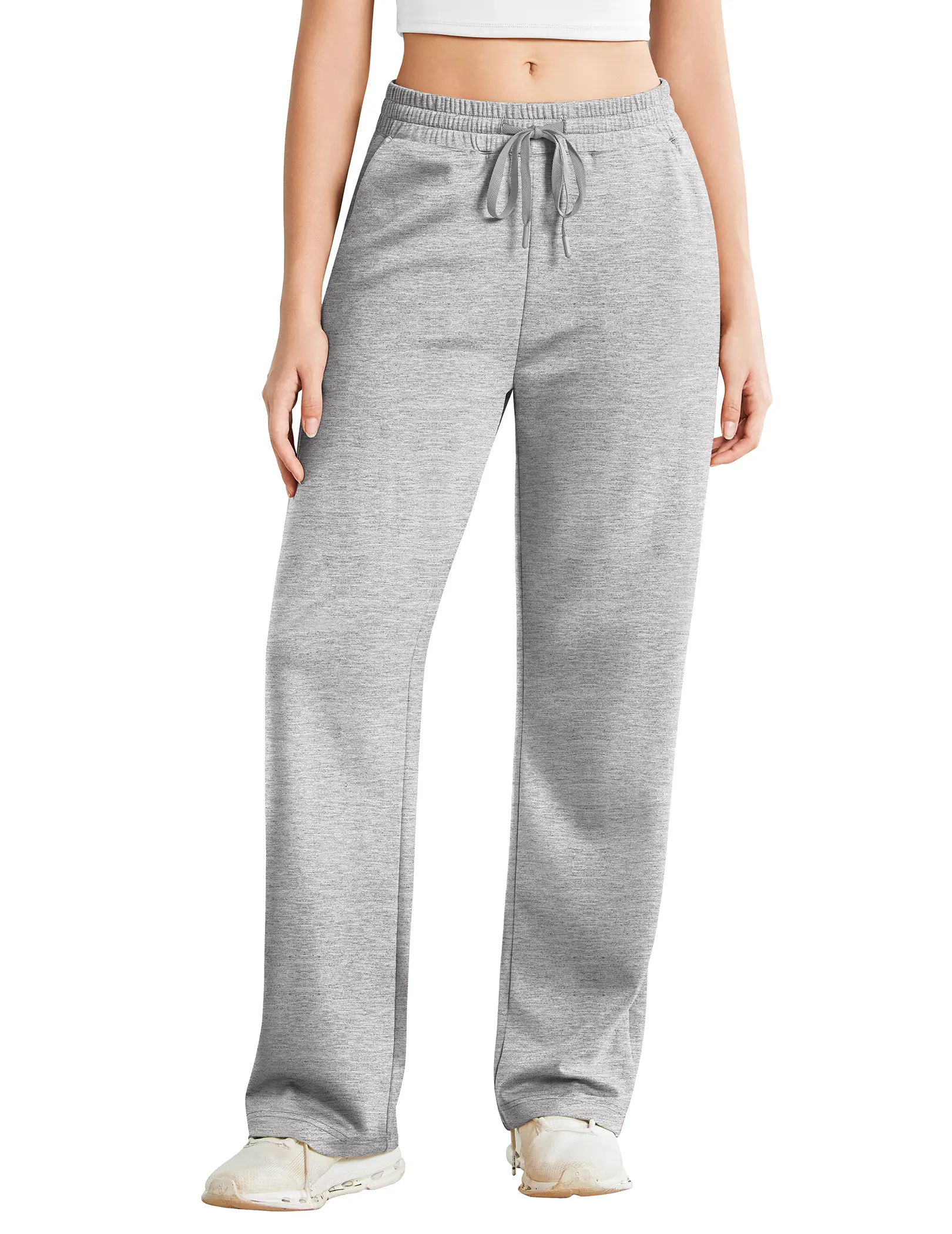 PINSPARK Women's Wide Leg Sweatpants High Waisted Baggy Workout Sweat Pants Comfy Drawstring Athletic Pants with Pockets Sports Bottoms Gym Sportswear Bottoms tiktokshopbacktoschool,back to school,back to school haul