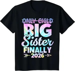 Big Sister Announcement T Shirt Funny Family Graphic Tee Only Child Promoted Shirt Cute Pregnancy Reveal Tee Good Graphic Tees Casual Streetwear Tee T Shirts For Men Cool Men's Graphic Tees Family Celebration Design 90s Graphic Tees Style Gift Idea