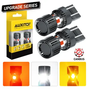 AUXITO Latest CANBUS LED Tail Brake Turn Signal Light Bulbs ,4000LM 600% Brighter,Built-in Resistor ,Anti Hyper Flash,Error-Free,Plug and Play,Reverse Backup Stop Light DRL/Parking Light，Select Bulb Model: 7440 / 7443 / 3156 / 3157 / 1157
