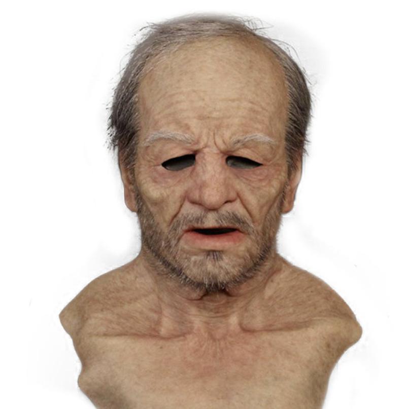 High Quality Creepy Old Man Latex Mask - Realistic Wrinkle Details, White Beard, and Bareheaded Design for Spooky Halloween Masquerade and Role Play - High-Quality Headgear for Adults Accessories High Quality Creepy Old Man Latex Mask - Realistic Wrinkle Details, White Beard, and Bareheaded Design for Spooky Halloween Masquerade and Role Play - High-Quality Headgear for Adults Accessories