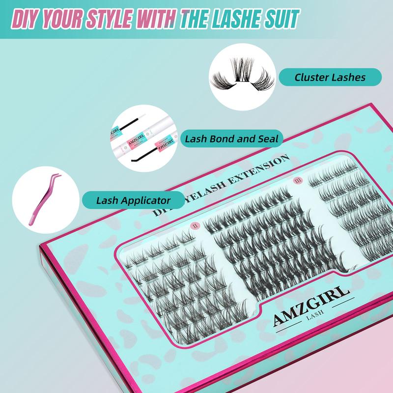 AMZGIRL LASH 84PCS Diy Lash Extension Kit Prism Eyelashes Makeup Cosmetic