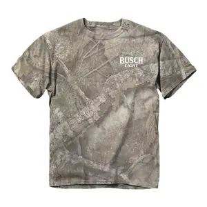 Busch Light - AmBusch Bundle T-Shirt For Men, Realtree Camo Washed Shirt, Busch Light Beer Shirt, Camo Shirt For Men Casual Breathable, Gift For Men