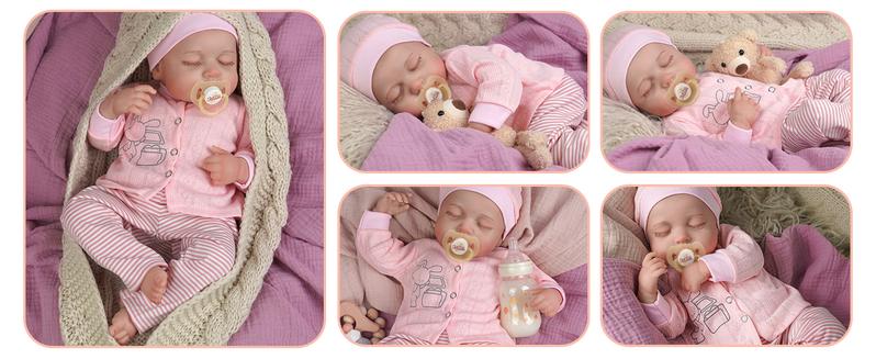BABESIDE Lifelike Reborn Baby Dolls Leen Talking + Heartbeat Coos And Breath 20-Inch Soft Body Realistic-Newborn Smile Baby Girl Doll Poseable Real Life Baby Dolls With Toy Accessories Gift Set For Kids Age 3+ - Heartbeat Style