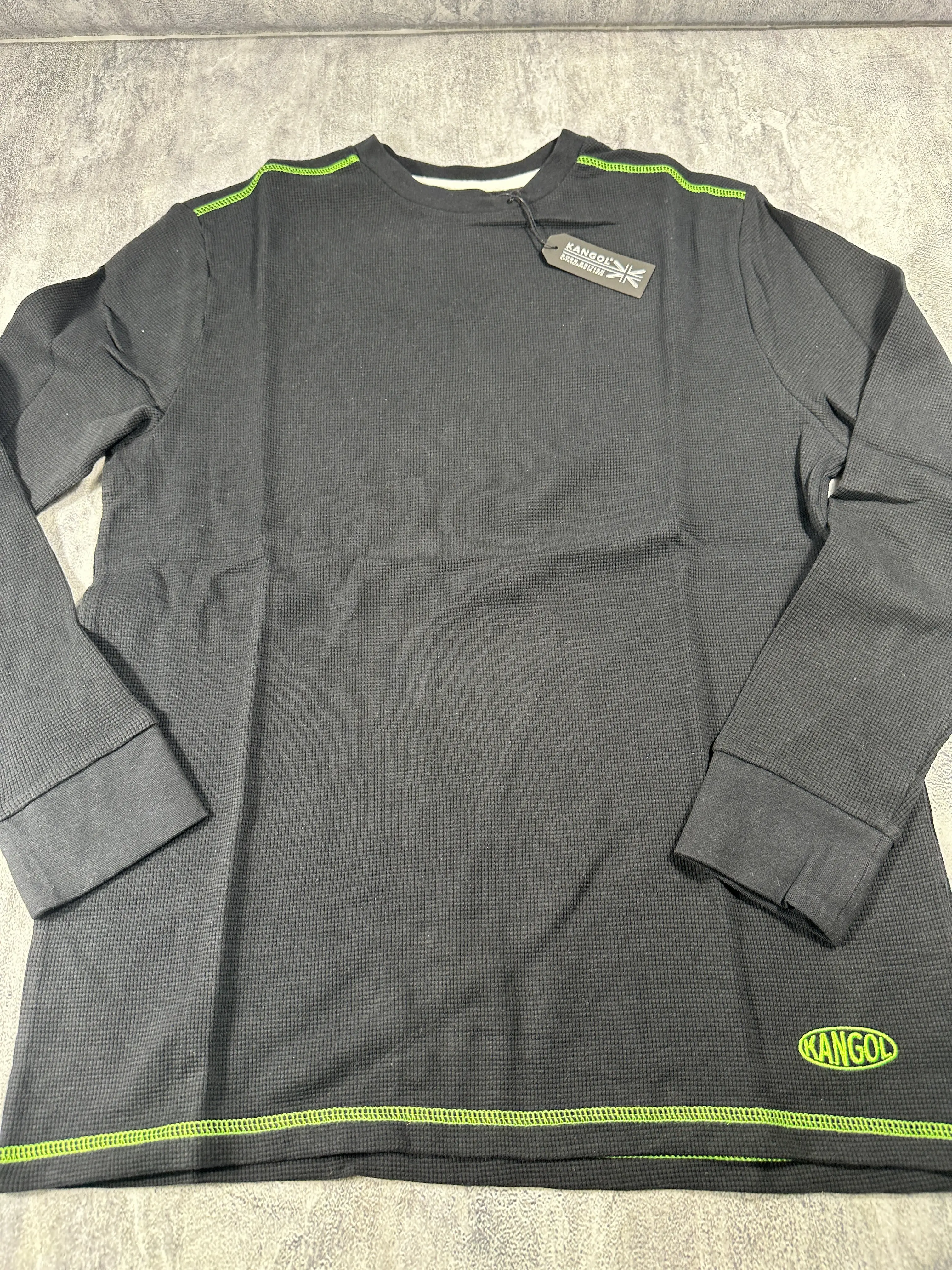 Kangol Blue Thermal Long Sleeve Shirt