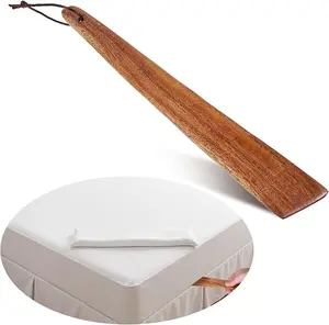 Mattress Lifter Tool, Bed Sheet Tucker Tool for Changing Sheets, Arthritis-Friendly Wooden Bed Sheets Lifter Wedge to Protect Your Hand (12 inch)