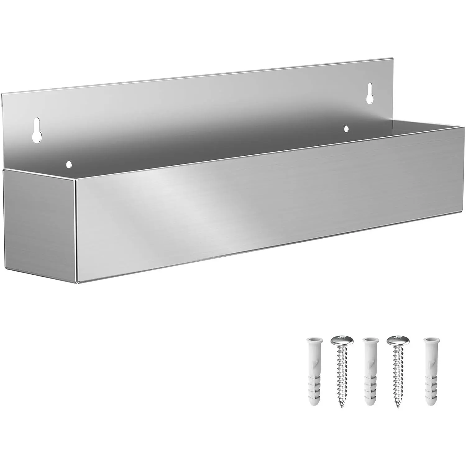 22 in Stainless Steel Liquor Bottle Holder Rack - Ideal for Bar, Kitchen, Garage, 22 Inch