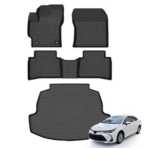 COLANAT for Toyota Corolla Sedan 2009-2025 Floor Mats & Trunk Liner Set (Not for Hatchback), 3D Custom Fit All-Weather Car Liners, High-Wall Waterproof, Eco-Friendly Odorless, Non-Slip, Scratch-Resistant, Durable, Easy Clean