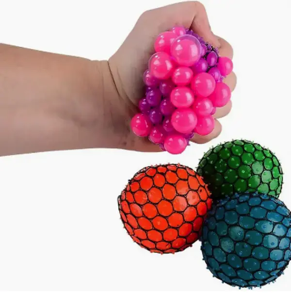 2-Pack Mesh Glitter Stress Balls – Sensory Squishies, Fidget Toys for Kids, Anxiety Relief & ADHD Support