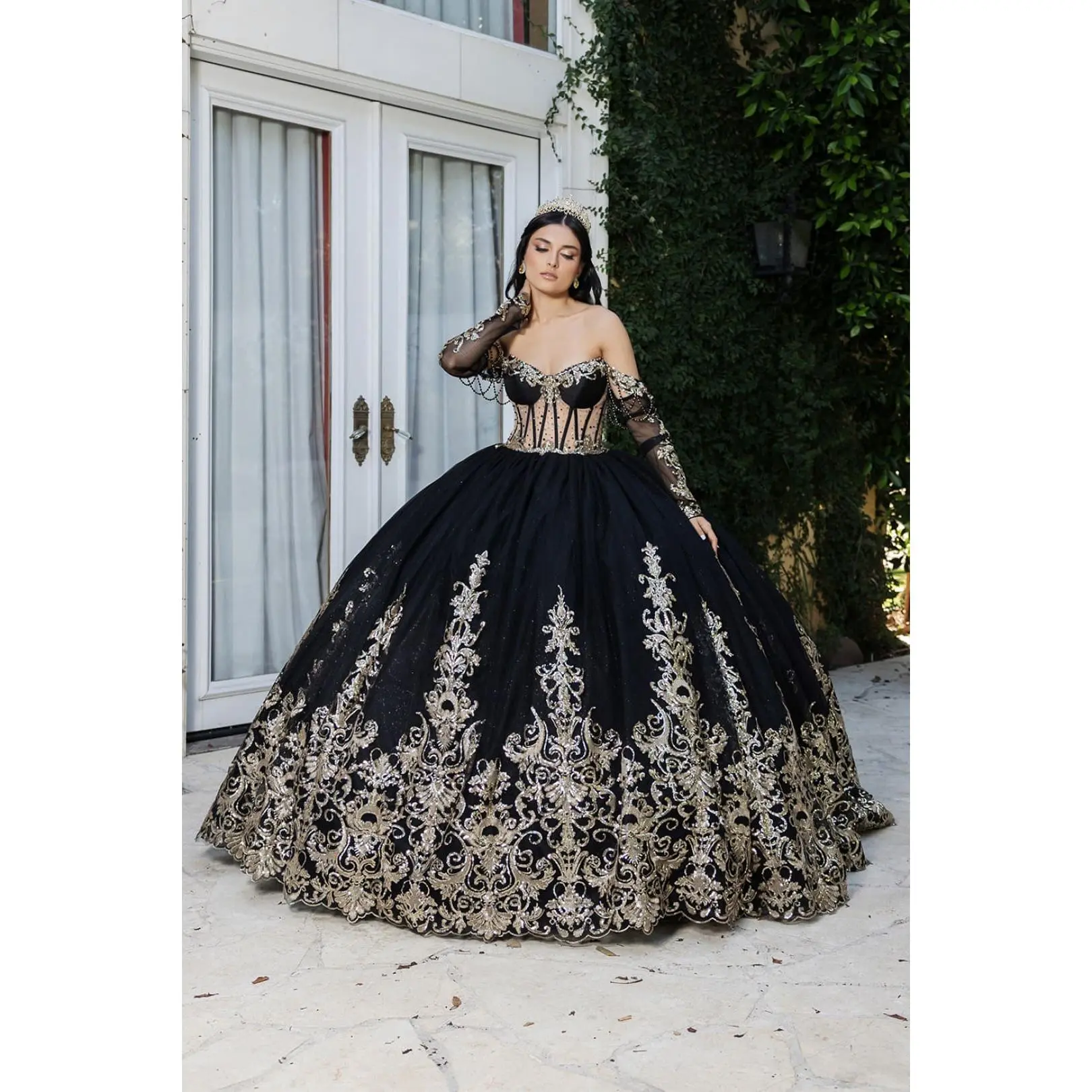 Black and Gold Quinceanera Dress Sweet 16 Ball Gown By Layla K LK267 - TikTok Shop Black and Gold Quinceanera Dress Sweet 16 Ball Gown By Layla K LK267 - TikTok Shop