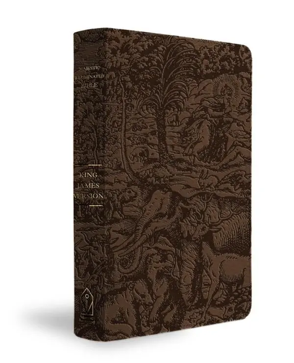 KJV Majestic Illuminated Bible (Brown Leatherluxe) by Faithwords
