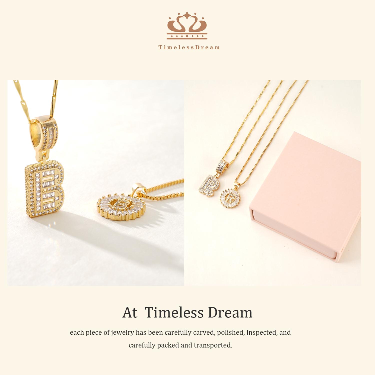 MEIITRUE 2 Pack Initial Letter Pendant Necklaces for Women 14K Gold Plated Cubic Zirconia Alphabet Necklace Fashion Jewelry Adjustable Length 17-19 Inches