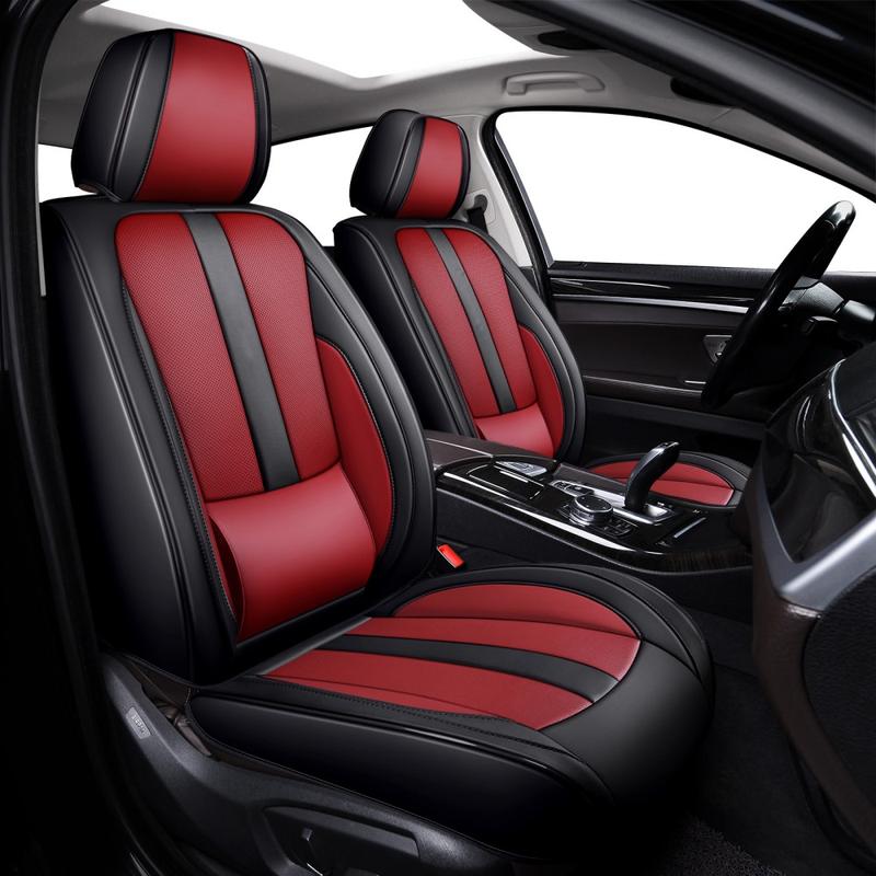 For Honda Accord 2003-2024/ Civic 2003-2023 Car 5 Seat Covers with 3D Waist Support, Premium Napa Leather Front & Rear Full Set Seat Covers Cushion Protector Pad with Storage Bag Scratch-Resistant Waterproof, 40/60 60/40 50/50 40/20/40 Split Rear Benches